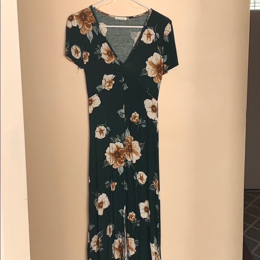 Emerald Floral Dress